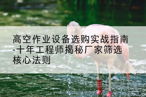 镇赉剪叉式升降机厂家-高空作业设备选购实战指南-十年工程师揭秘厂家筛选核心法则